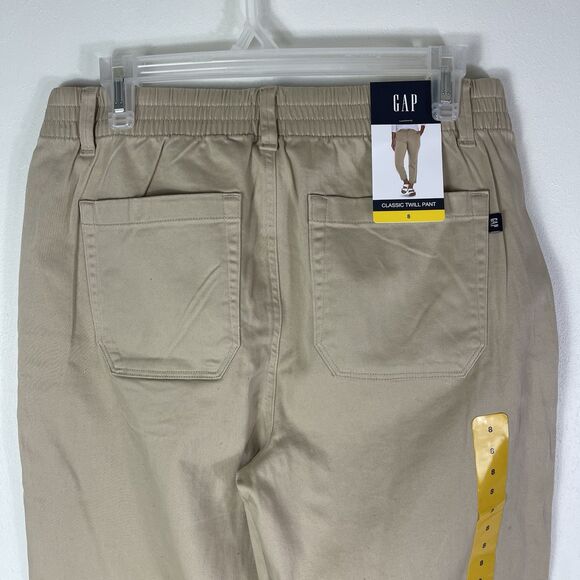 Gap Classic Twill Pants Womens Size 8 Irish Cream Closet Staple Casual Comfort - Picture 5 of 11